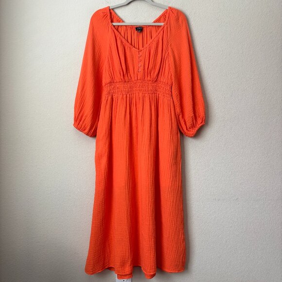 J. Crew V-Neck Midi Dress in Soft Gauze - Picture 2 of 11